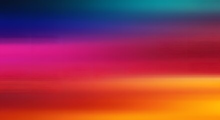 Abstract Horizontal Blurred Gradient: Vivid Pink, Teal, and Orange Hues