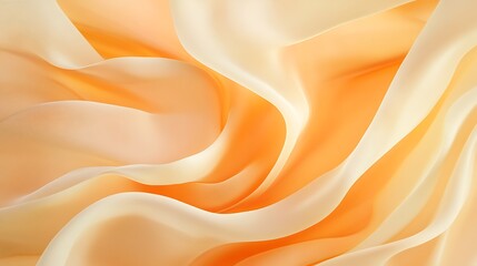 Obraz premium Draped peach silk fabric texture.