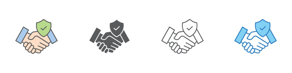 Trust Icon Set Multiple Style Vector Collection