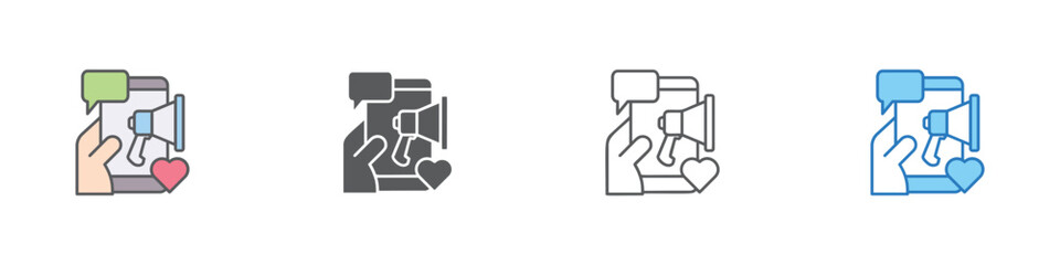 Virals Icon Set Multiple Style Vector Collection