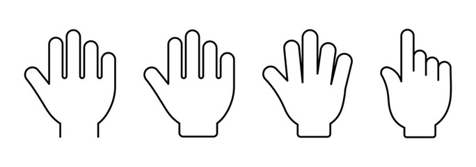 Hand line icon