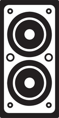 Speaker icon linear black on white background