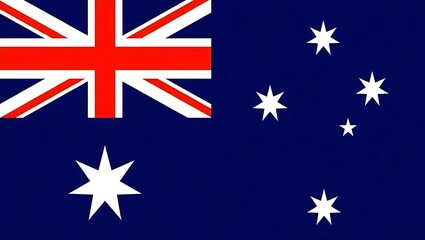 The Australian Flag Bold red white blue stars Union Jack national symbol vibrant