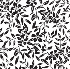 Fototapeta premium seamless floral ornament, vector illustration 