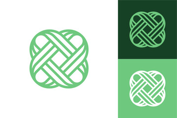 Abstract Logo with Modern Woven Symbols