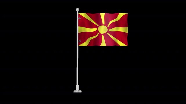 Macedonia Flag with Alpha Channel