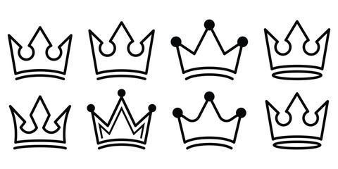 Crown icon, Crown symbol, crown vector icon illustration. EPS 10