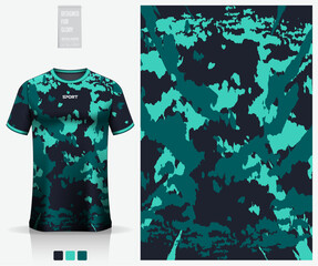 Fabric textile pattern design for football, soccer, American football, rugby, badminton, cycling, athletic, basketball, baseball, espotrs, motocross or sportswear. Sport jersey mockup.