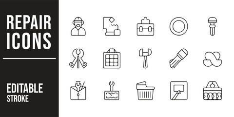 Editable Icons for Repair and Maintenance Work