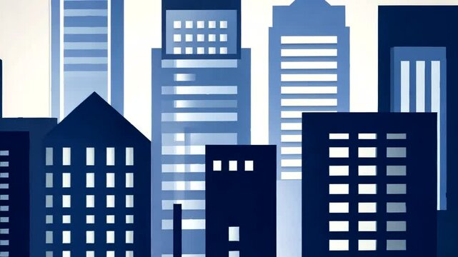 Cityscape skyline illustration, urban development, background, website banner