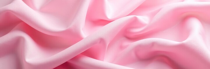 Delicate pink organza chiffon fabric background with swirl creased texture for sewing fashion clothes making wedding women's apparel concept,  sewing,  fabric