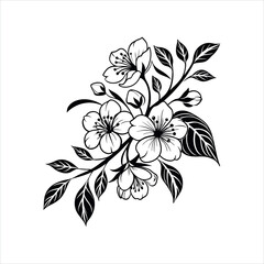 A Monochrome Floral Composition