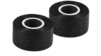 Abstract 3D Illustration Of Black Wheels Cylinders On Transparent Background