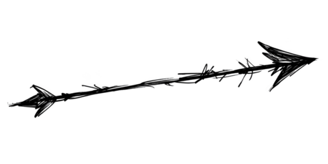 Abstract Arrow Illustration Against Black Isolated Background