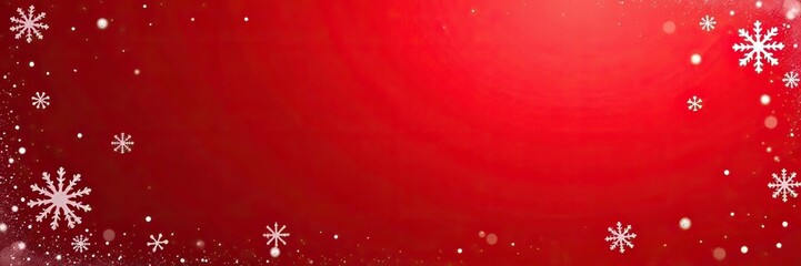 Festive red holiday background with snowflakes for Christmas and winter celebrations, festive,  holiday