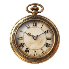 Antique gold pocket watch Roman numerals timepiece vintage clock