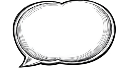 Abstract Black And White Speech Bubble Illustration Isolated On White Background