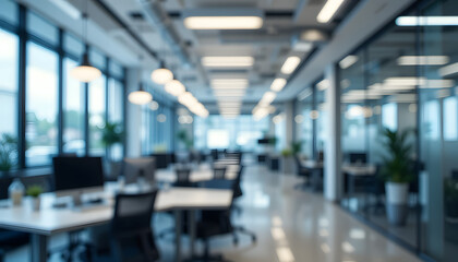 Modern Office Interior Design: Open Plan Workspace with Neutral