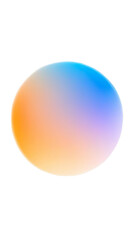 Abstract 3D Illustration Of Gradient Sphere On Transparent Background