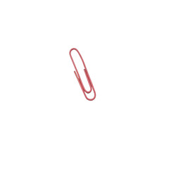 Paper clip isolated on transparent background, pastel pink paperclip – Stationery theme, office supplies.