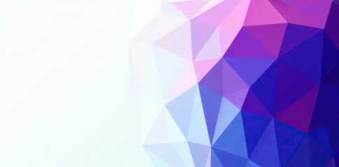 Geometric design with purple and blue polygons,  colorful, abstract