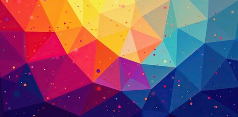 Geometric shapes in vibrant colors creating a dynamic background,  artistic, abstract