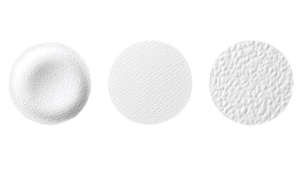 Abstract 3D Spheres With White Texture on Black Transparent Background