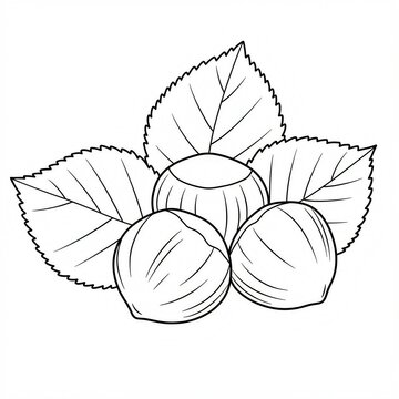 recommend clip art: nuts hazelnut sketch 