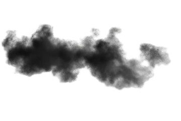 Abstract Black Cloud Isolated On Transparent Background Illustration