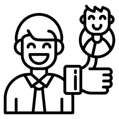 Interviewer Icon Vector Element