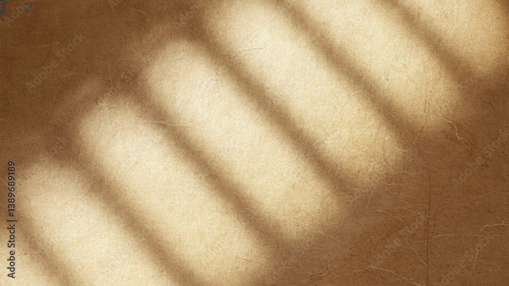 Poster a shadow of a window on a wall