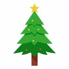 Christmas tree isolated on white background