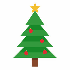 Christmas tree isolated on white background