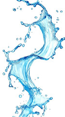Obraz premium Abstract Blue Water Splash On Transparent Background Illustration