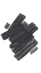 Abstract Grungy Brushstroke Illustration On Transparent Background Isolated Black