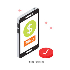 Send Payment Concept isometric Style Illustrations. Eps 10 File