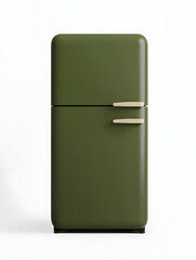 retro refrigerator isolated on white background.