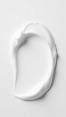Cream or lotion on a smooth, shiny white background, spread evenly with a silky texture,  treatment,  health