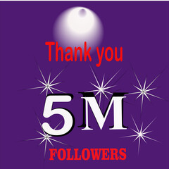 5M followers for social media design