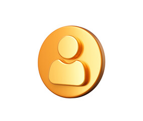3D User profile icon, representing account, or person in digital platforms.3d illustration