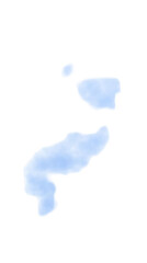 Abstract Watercolor Cloud Illustration On Transparent Isolated Background
