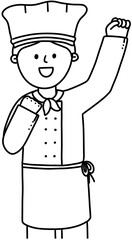 근로자의 날 요리사 색칠 드로잉 캐릭터(chef character drawing)