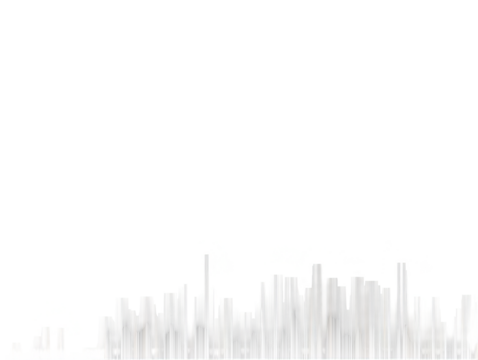 Abstract Silhouette Skyline Against Black Transparent Background