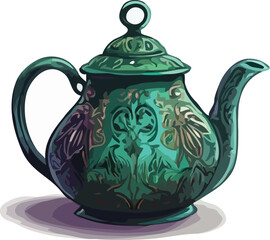 tea pot vector art