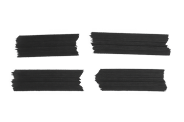 Black Grunge Tape Pieces On Transparent Background Illustration