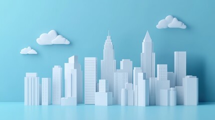 3D Model Cityscape - Minimalist Design