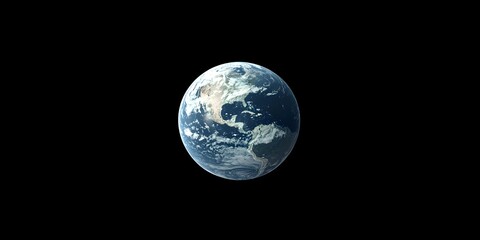 Naklejka premium A shot of the Earth floating in space against a black background.