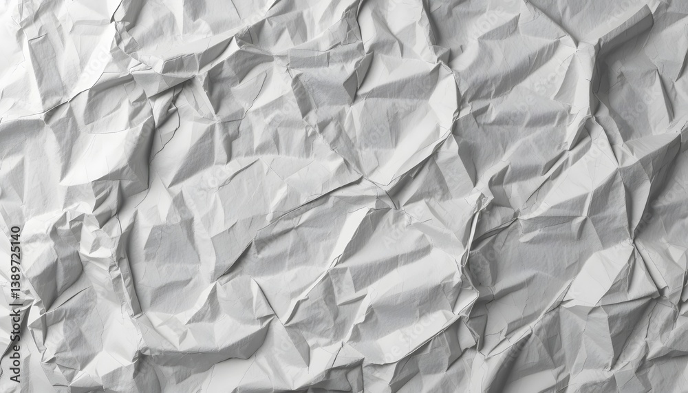 Poster crumpled paper texture background for design. light paper with creases, folds. neutral tone for vers