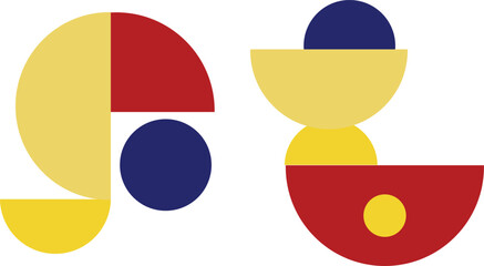 Wall scenery frame colorful abstract designs