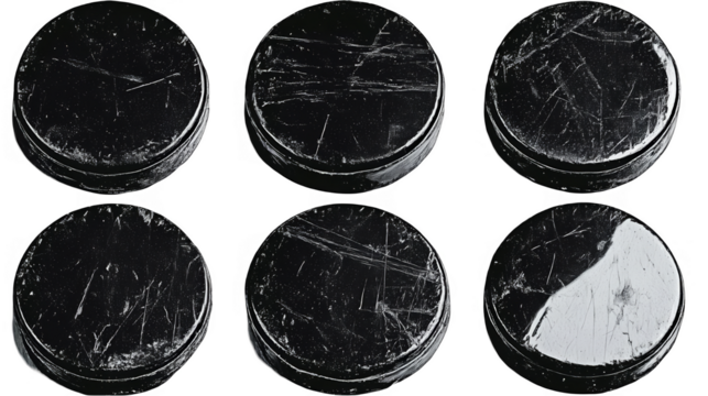 Detailed Hockey Puck Isolated On Transparent Background Sport Illustration - Powered by Adobe